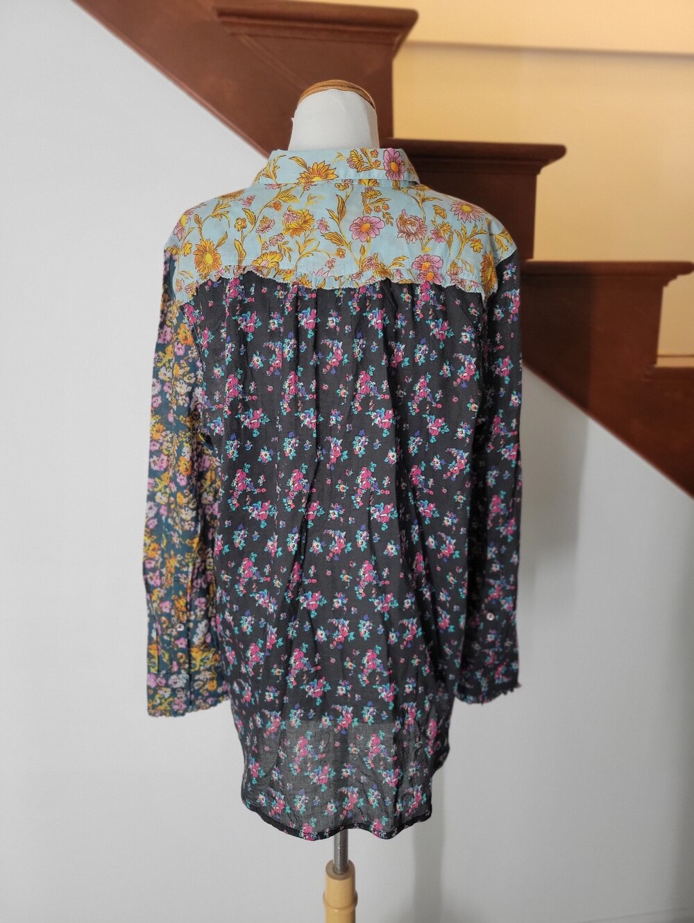 Sundance Floral Melody Shirt Women’s Button Down Top Multicolor Boho Size XL - Picture 7 of 7